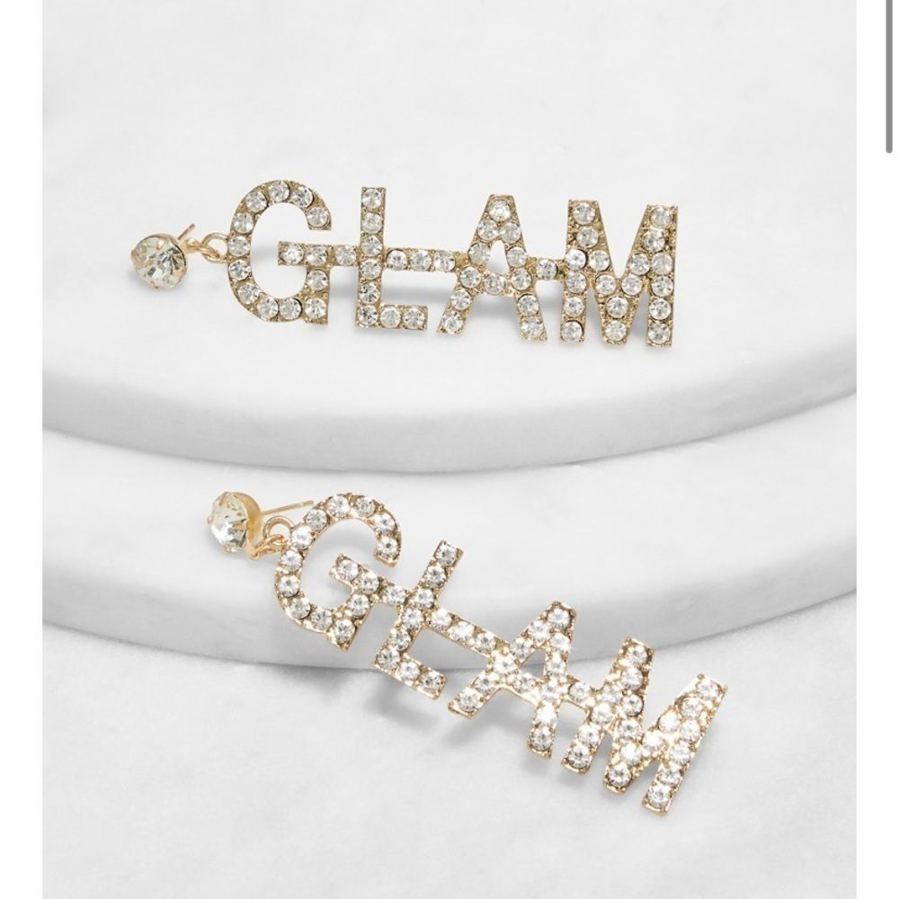 Rhinestone GLAM Ear Rings - Picture 2 of 5